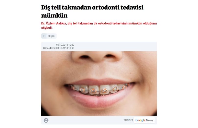 Dr. Ozlem Aylikci Bilgilendiriyor dis teli uzmani ortodonti uzmani Sondakika