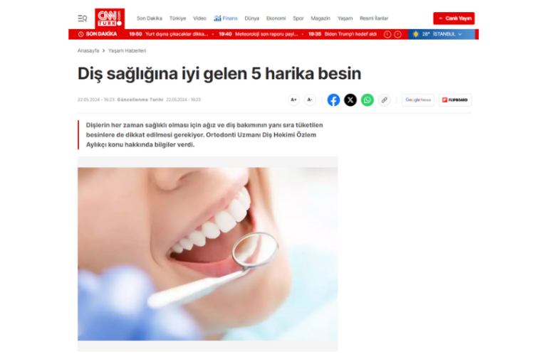 Dis Sagligina Iyi Gelen 5 Harika Besin​ dr. ozlem aylikci ortodonti uzmani beslenme uzmani botox uzmani seffaf plak uzmani invisalign uzmani